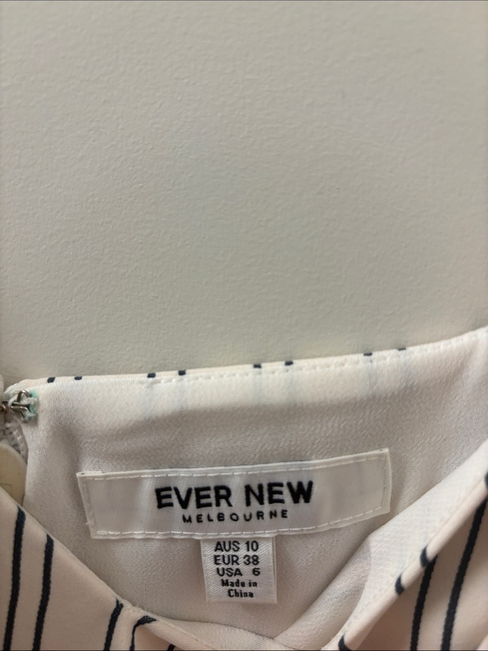 Cream and Navy Striped Wide-Leg Jumpsuit by Ever New Melbourne - Picture 4 of 5